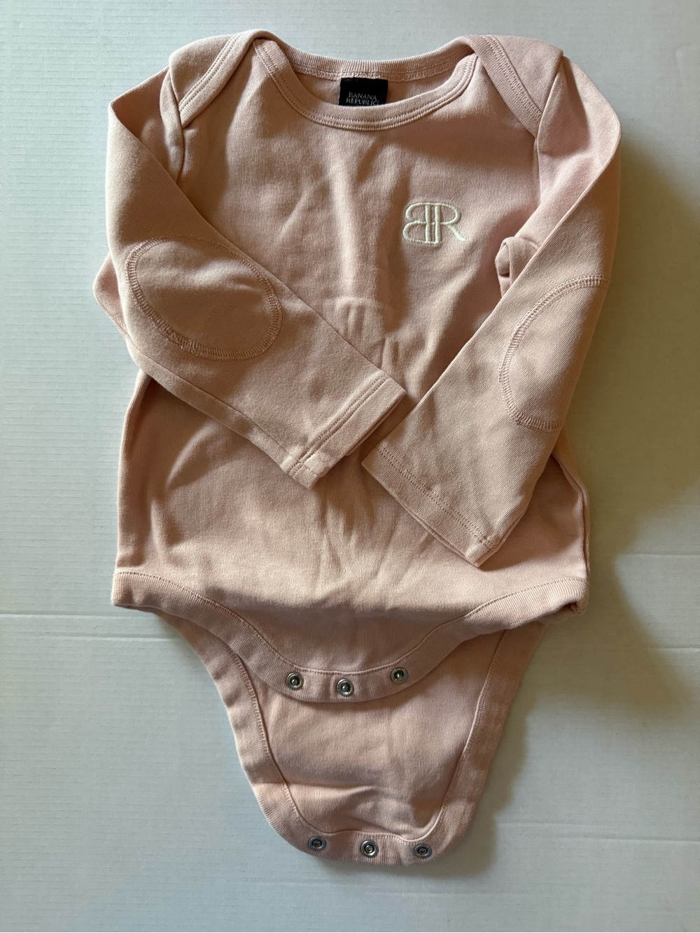 Banana Republic Baby Pink Long-Sleeve One-Piece Bodysuit